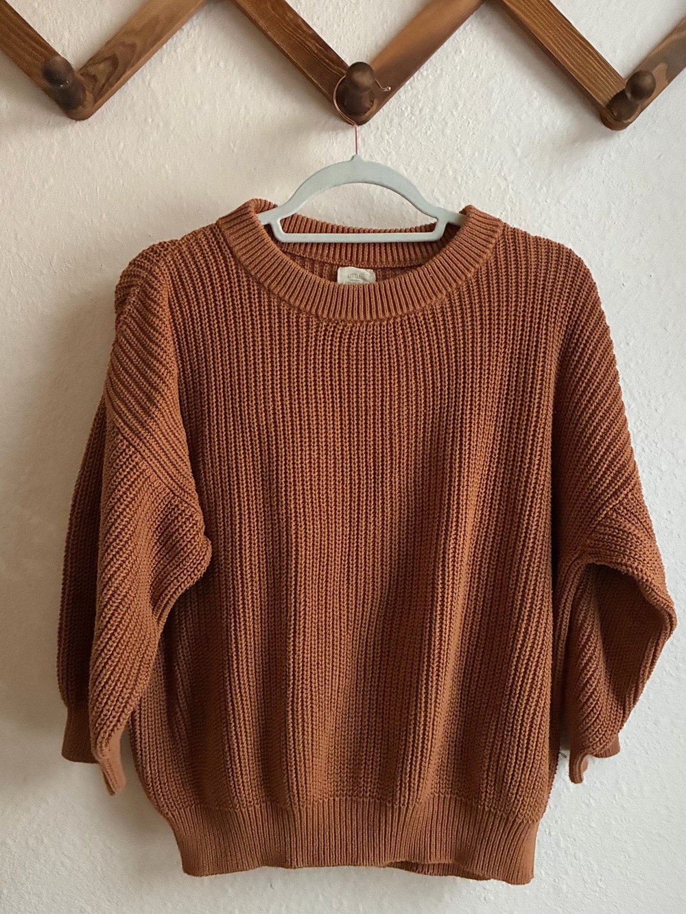 Kids Cozy Knit Sweater - Rust
